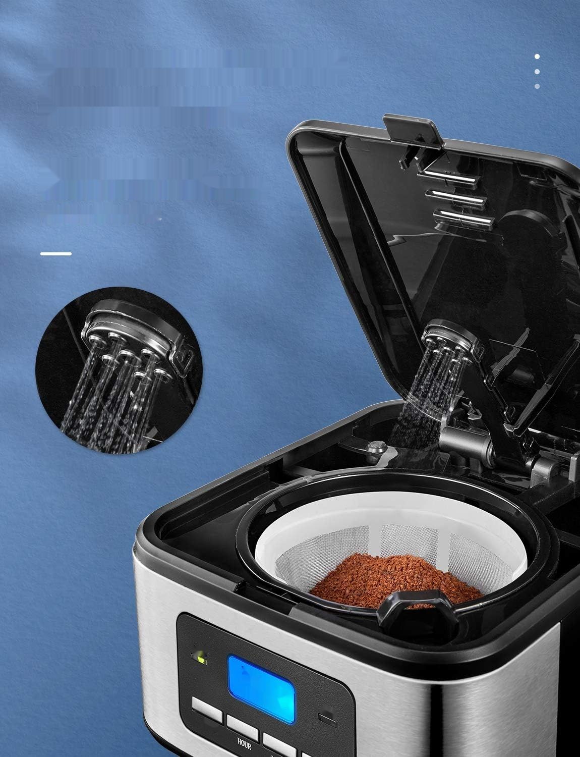 Yabano Ekspres do Kawy z Timerem, AromaSelector, Stały Filtr, 900W, 1,5 L