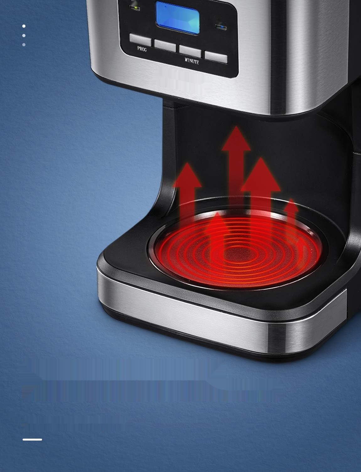 Yabano Ekspres do Kawy z Timerem, AromaSelector, Stały Filtr, 900W, 1,5 L