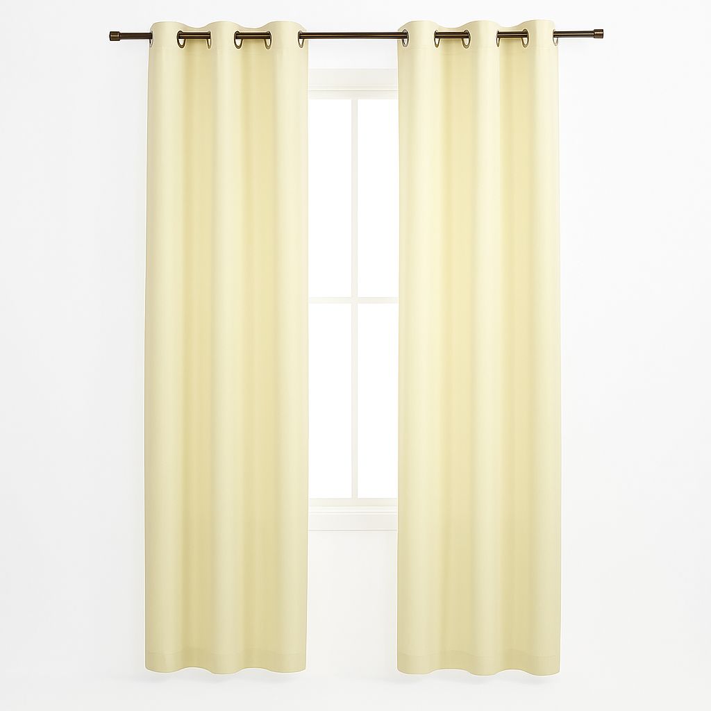 MIULEE Półprzezroczysta Zasłona z Przelotkami, Zestaw 2 Zasłon, H 215 x W 140 cm