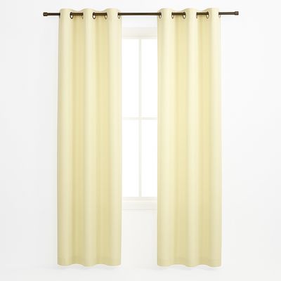 MIULEE Półprzezroczysta Zasłona z Przelotkami, Zestaw 2 Zasłon, H 215 x W 140 cm