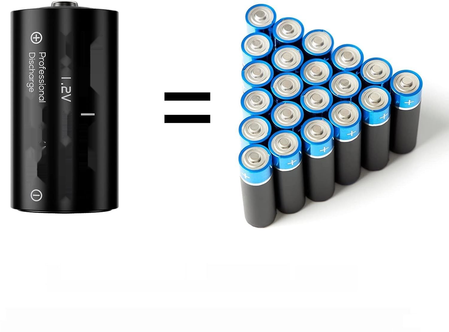 BONAI Akumulator D 10000 mAh NiMH 1,2 V, niskie samo-rozładowanie, trwałe (4 sztuki).