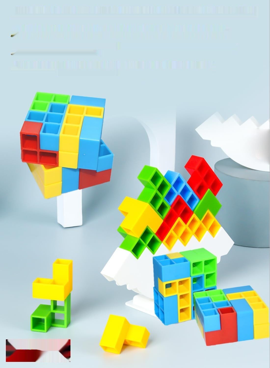 BLOOOK Montessori Zabawka, Tetra Tower Balance, gra budowania wieży.