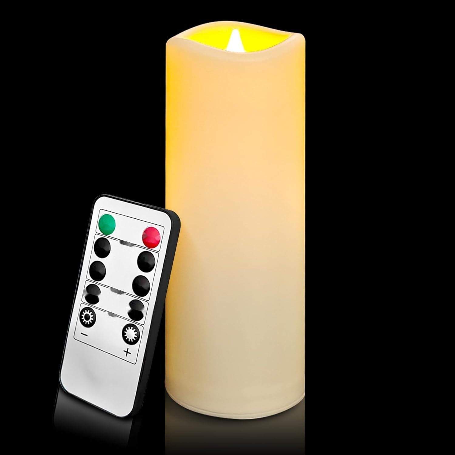 candlesee LED Bezpłomieniowe Świece 1-Sztukowe, Wodoodporna, z Pilotem i Timerem