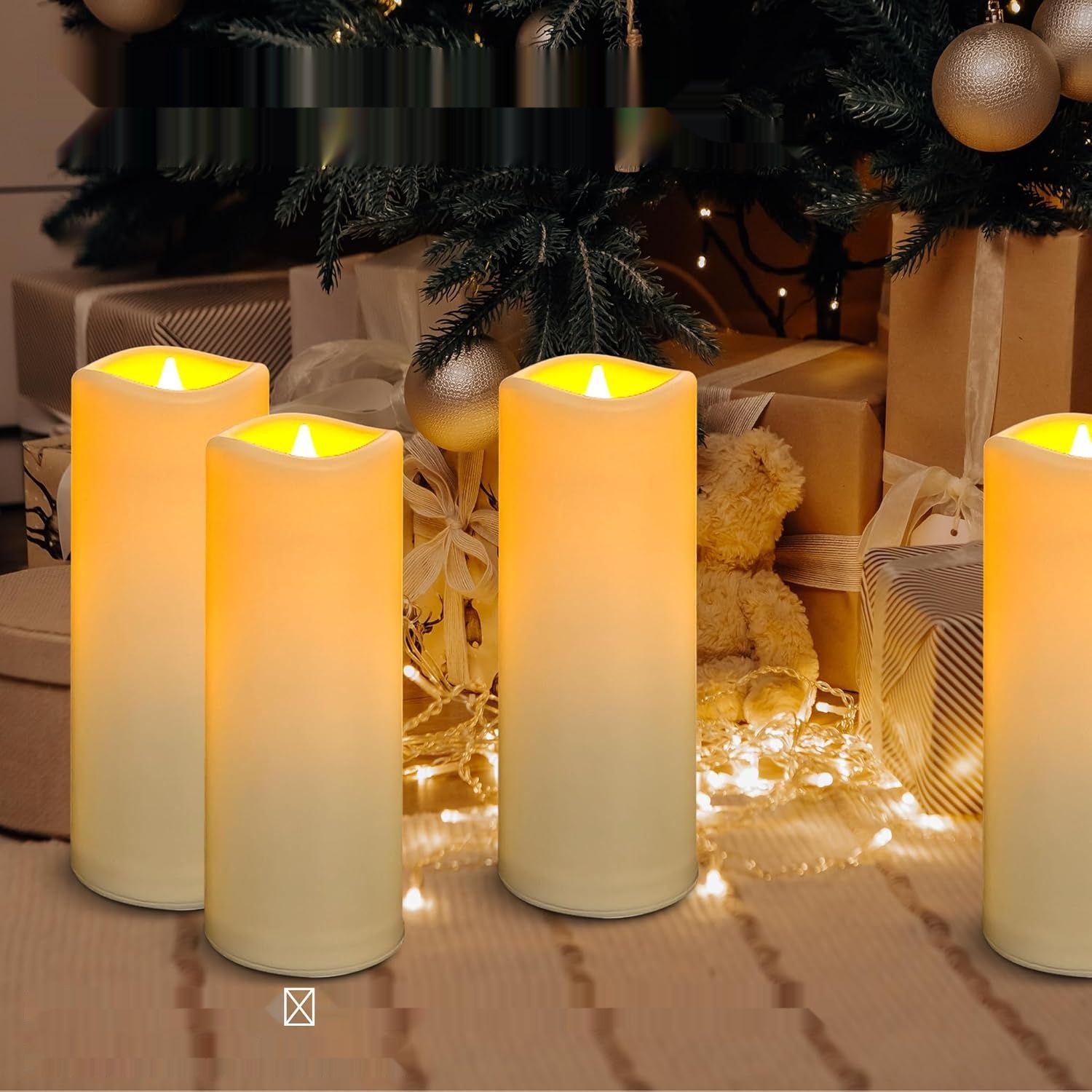 candlesee LED Bezpłomieniowe Świece 1-Sztukowe, Wodoodporna, z Pilotem i Timerem