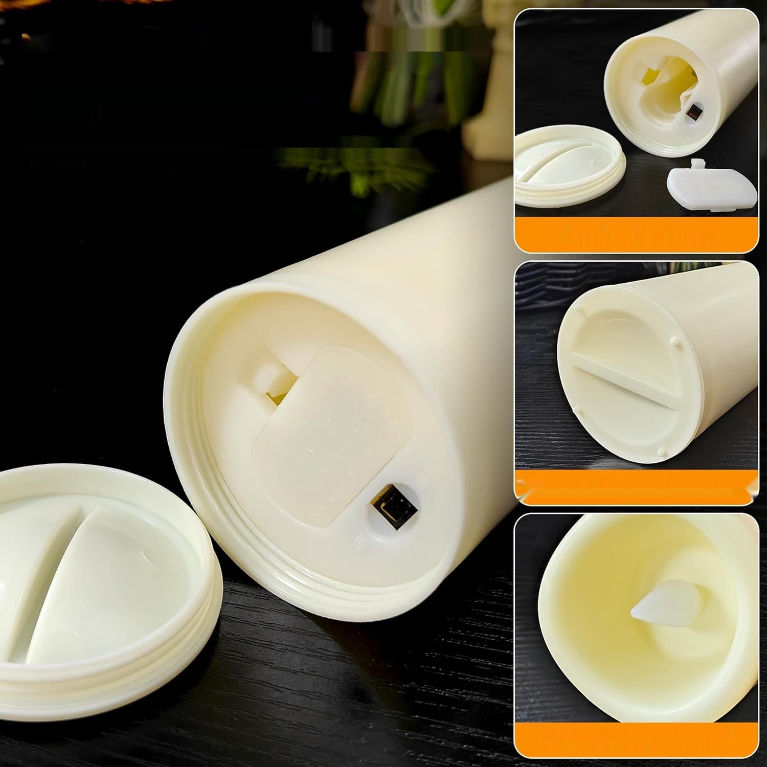 candlesee LED Bezpłomieniowe Świece 1-Sztukowe, Wodoodporna, z Pilotem i Timerem