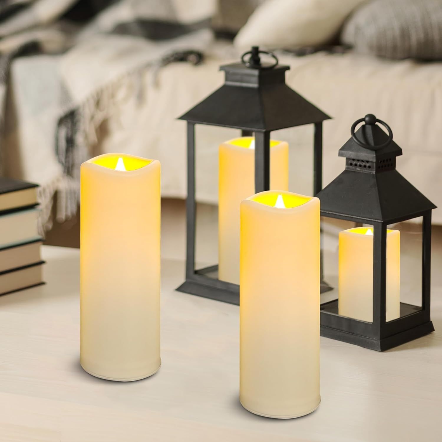candlesee LED Bezpłomieniowe Świece 1-Sztukowe, Wodoodporna, z Pilotem i Timerem