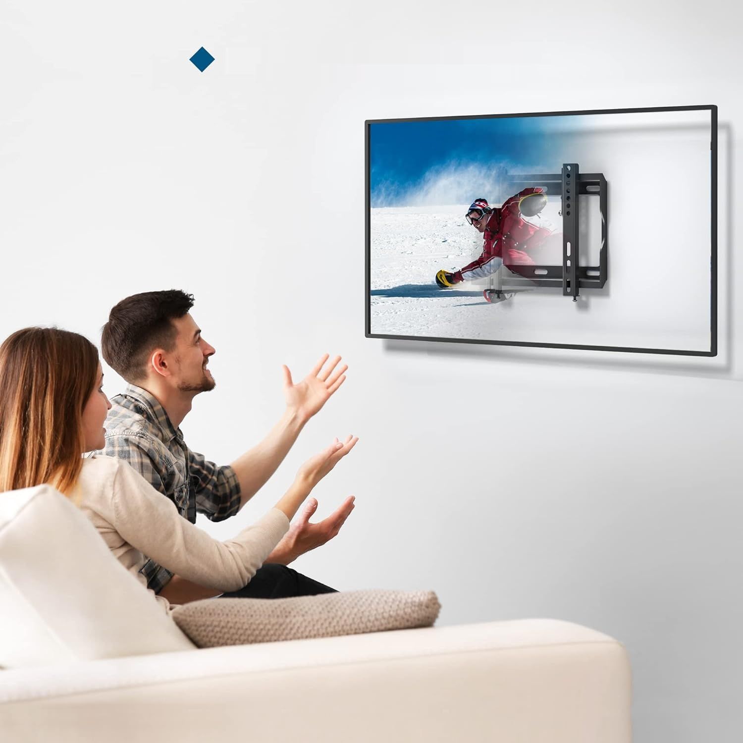 BONTEC Uchwyt ścienny do telewizora 17-45&quot;, Ultra cienki, Max VESA 200x200 mm.
