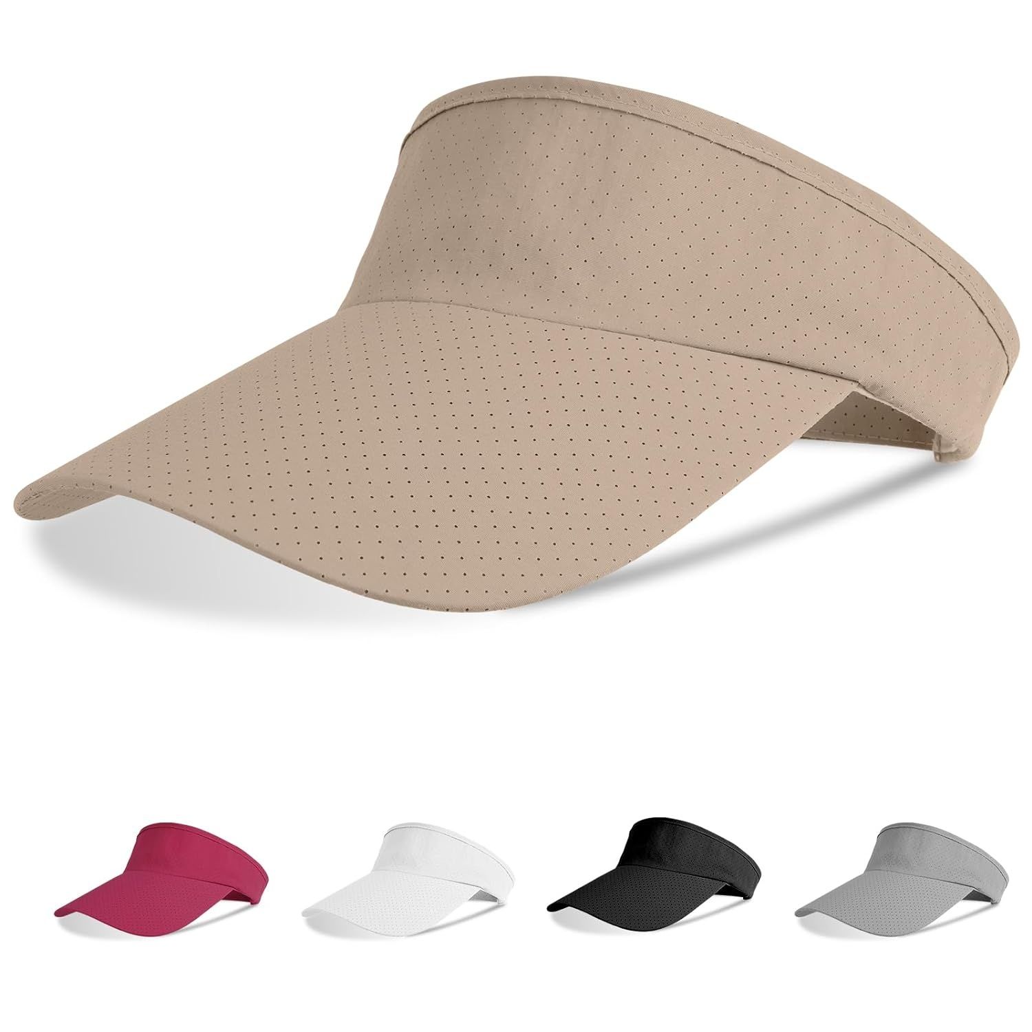 Aomig Visor Cap, modna, oddychająca czapka z daszkiem, kolor lotosowy.
