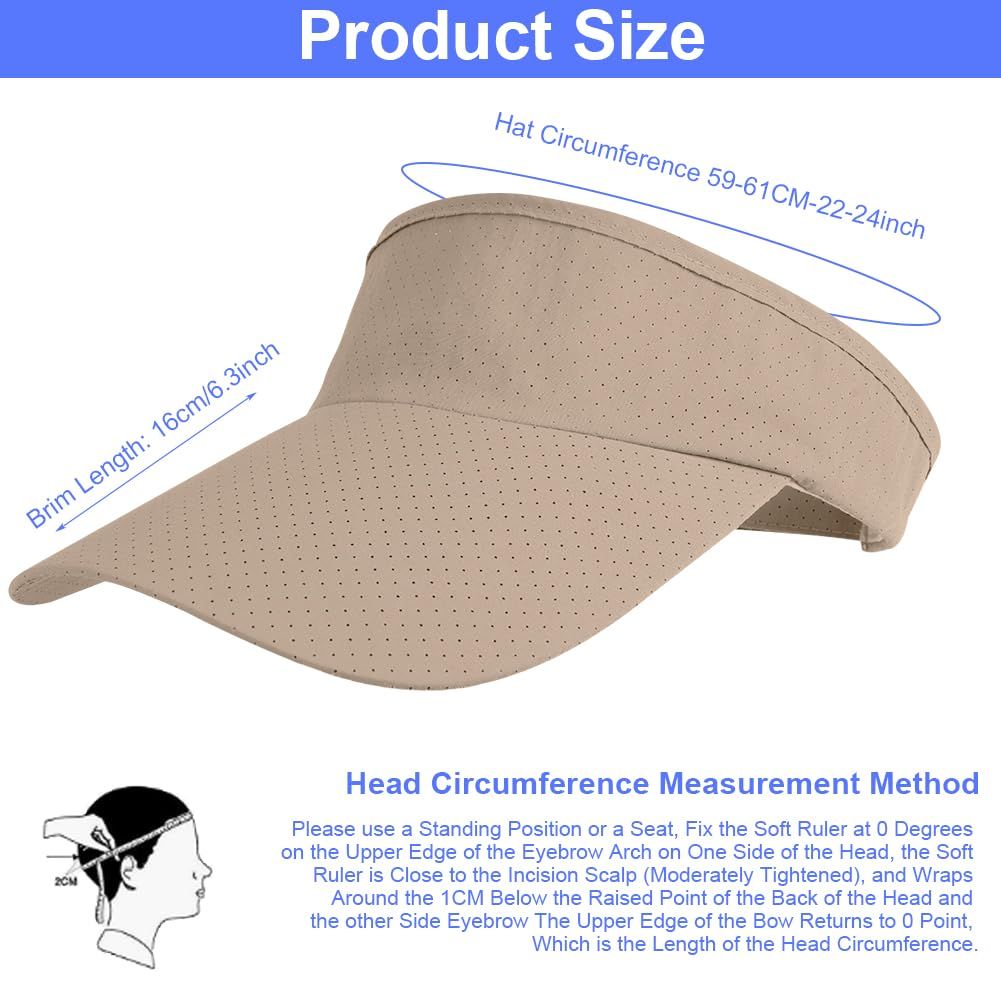 Aomig Visor Cap, modna, oddychająca czapka z daszkiem, kolor lotosowy.