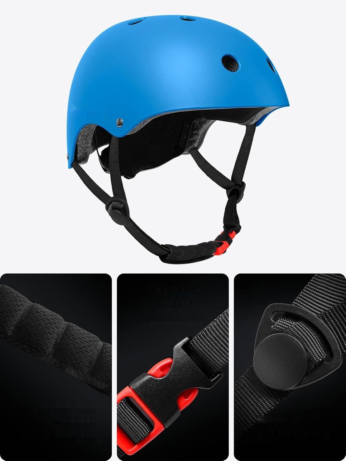 Skaterhelm, certyfikowany kask rowerowy CPSC, dla dzieci i dorosłych.