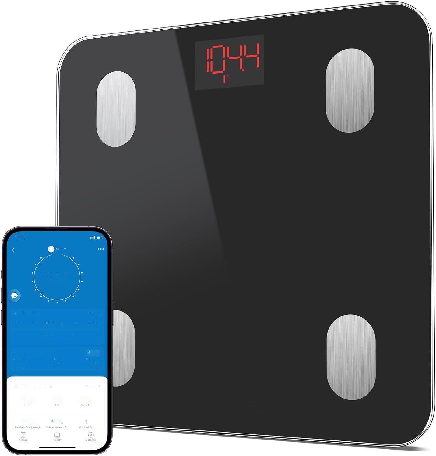 RENPHO Wagi Bluetooth z Aplikacją do Pomiaru Tłuszczu, BMI, Wagi, BMR.