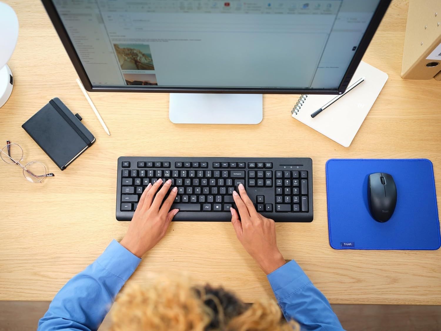 Trust Primo Włoski Zestaw Bezprzewodowej Klawiatury QWERTY i Myszki