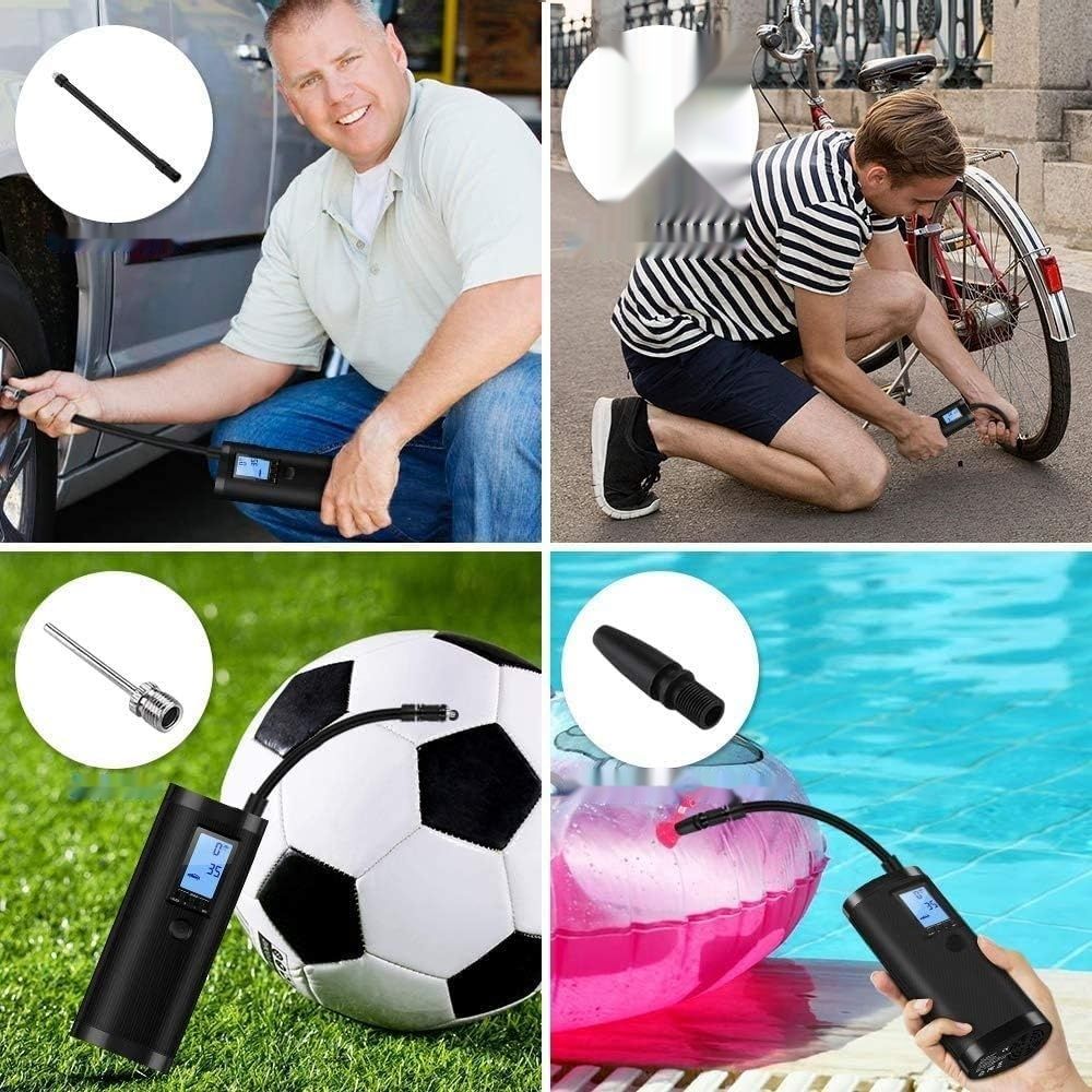 VEEAPE pompka powietrza 10,3 bar, 150 psi, LCD, LED, do auta i roweru