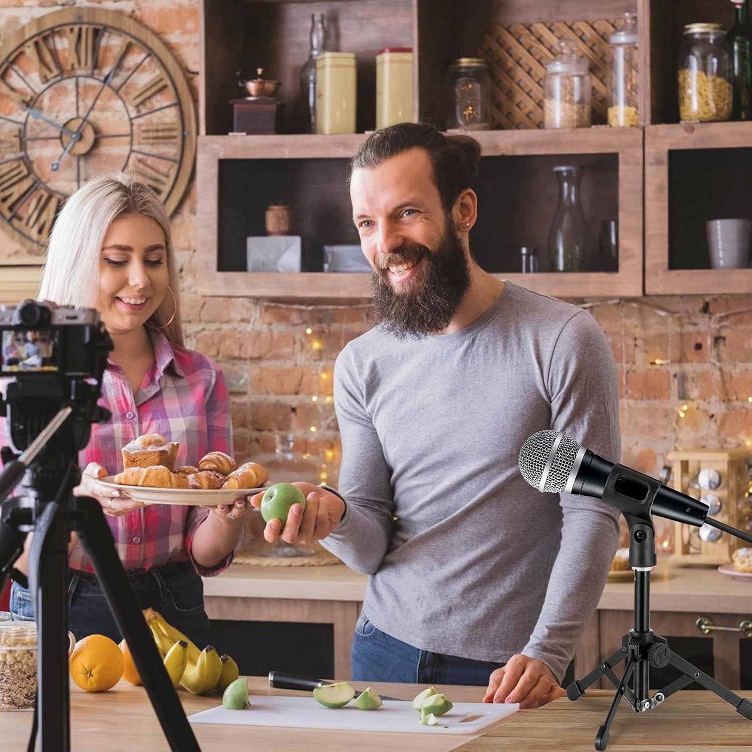 Stojak na mikrofon BILIONE z klipsem, adapter 5/8&quot; na 3/8&quot; do Blue Yeti