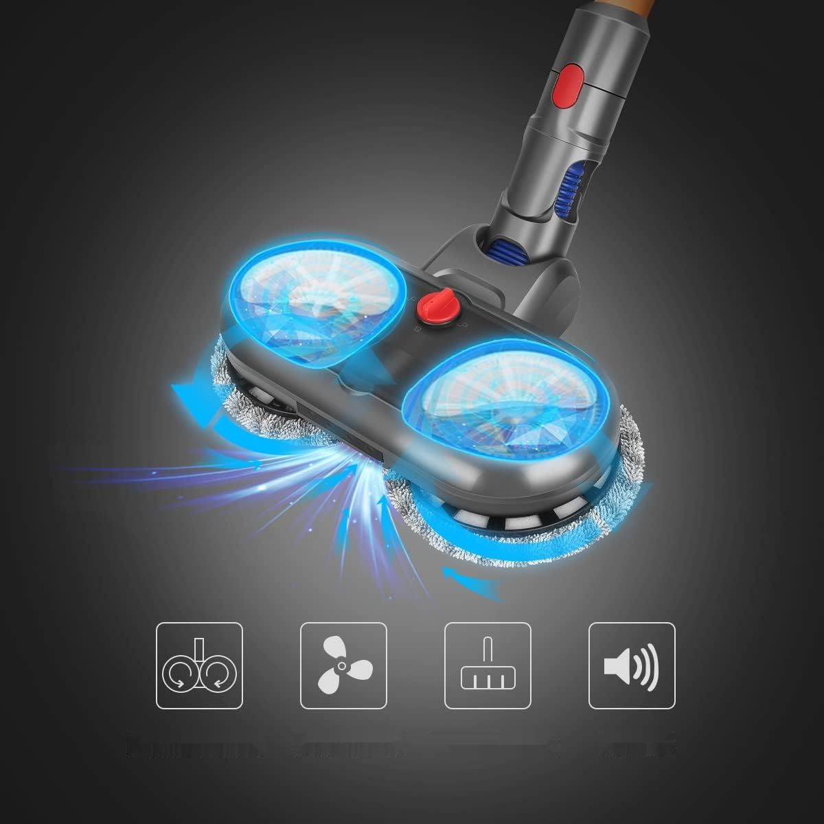Przystawka do mopa DrRobor do Dyson V11 V10 V15 V8 V7 z LED i 6 mopami.