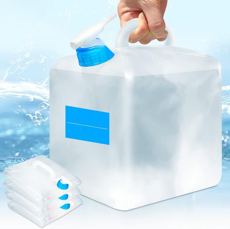 Niaetuto 4 x 10 L Kanister na wodę, składany, kranik, BPA-free