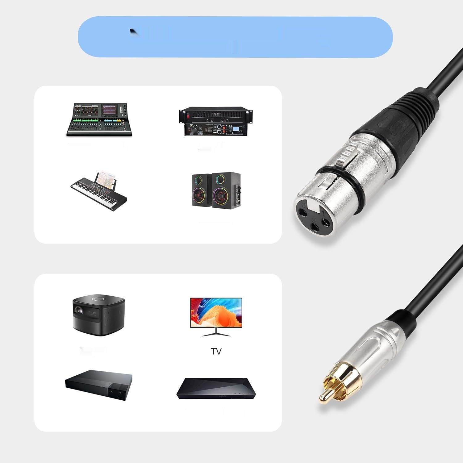 PNGKNYOCN Kabel RCA do XLR, Niezbalansowany (0,3M/1FT)
