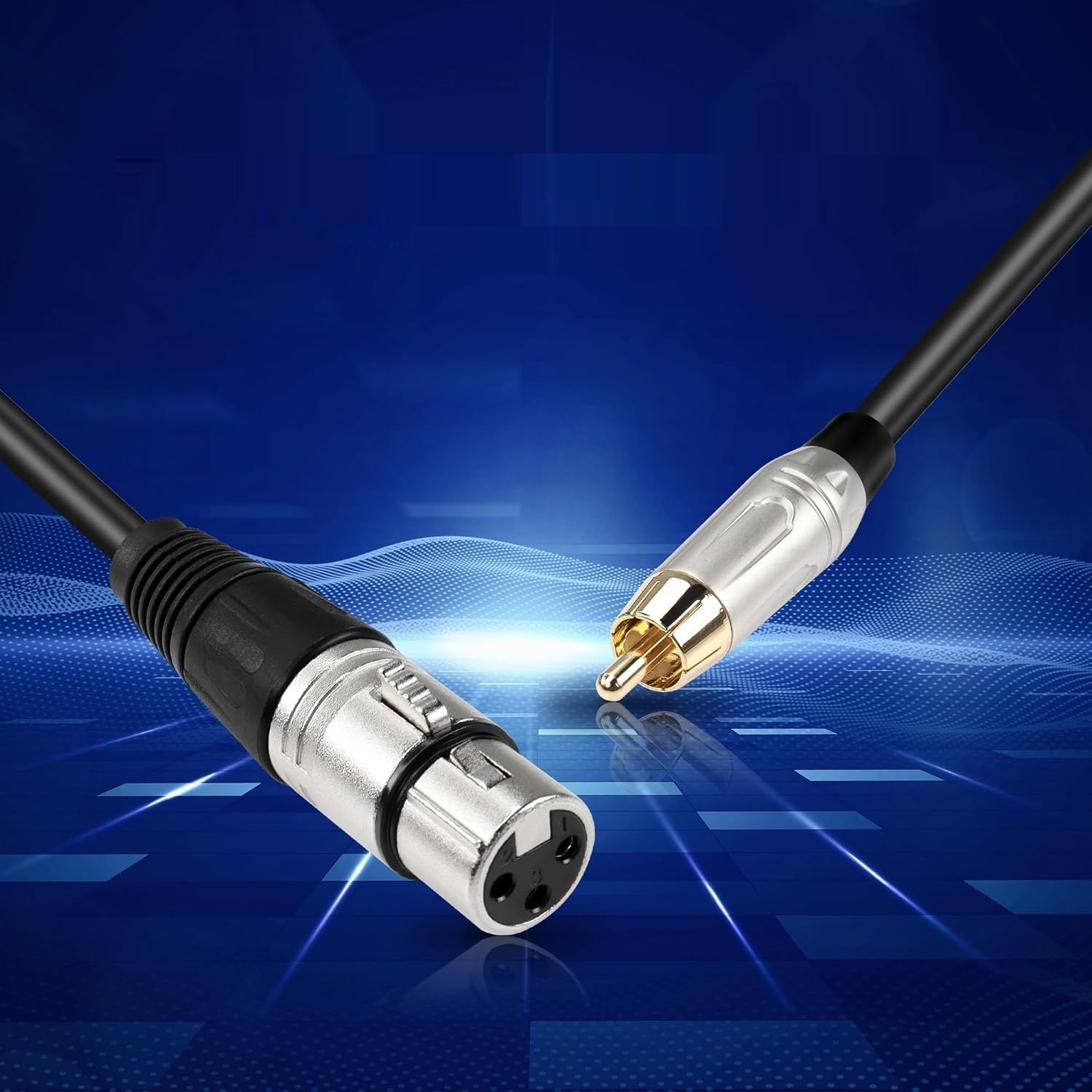 PNGKNYOCN Kabel RCA do XLR, Niezbalansowany (0,3M/1FT)