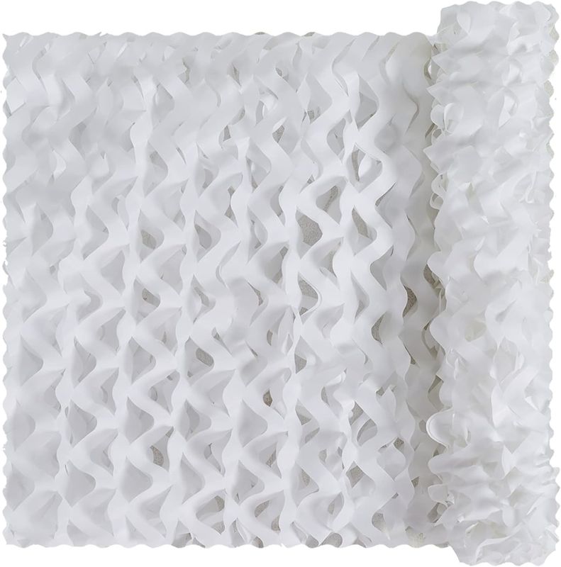 Sensong Siatka Maskująca Woodland do dekoracji i polowań (White, 1.5 x 8 M = 5 X 26 FT)
