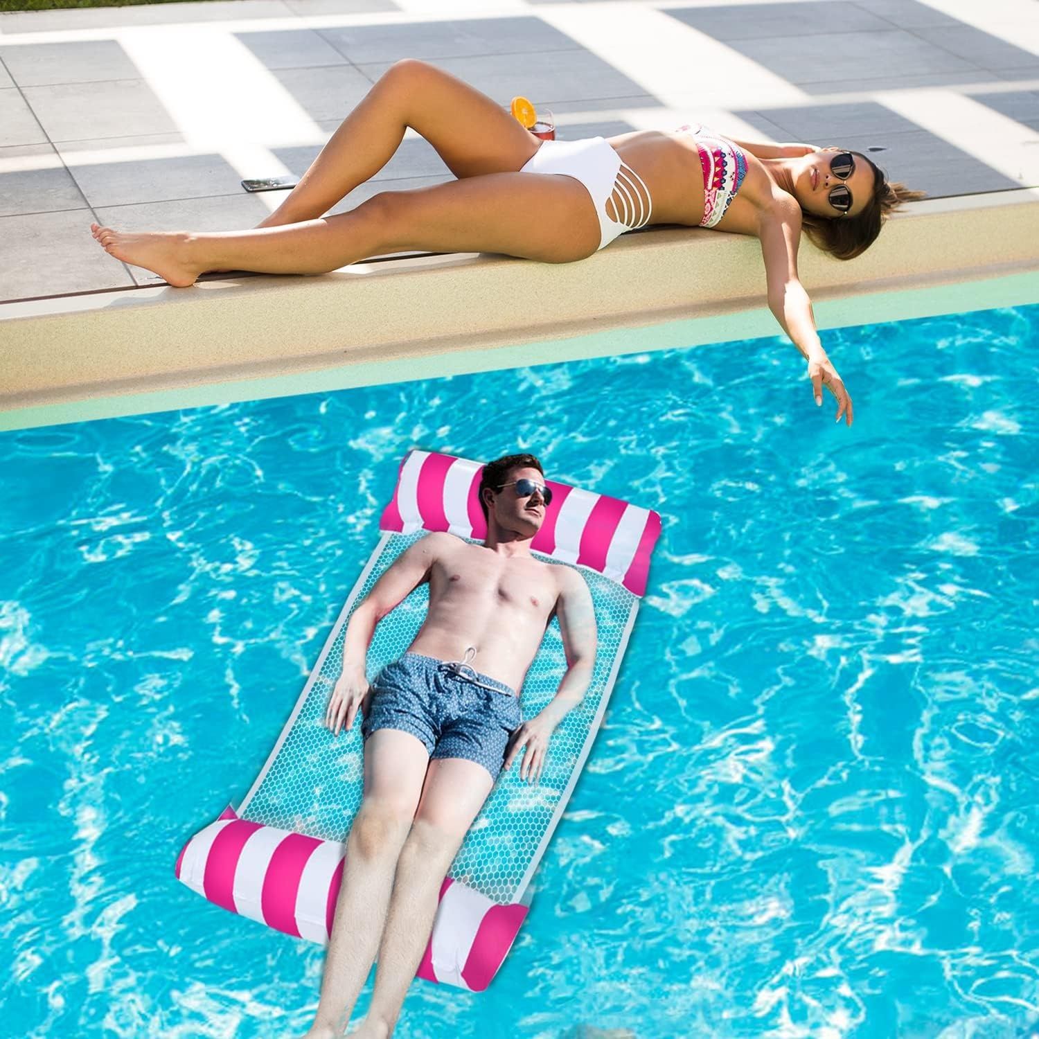 Nadmuchiwany Hamak 4 w 1 Łóżko dla Dorosłych na Lato Basen Morze