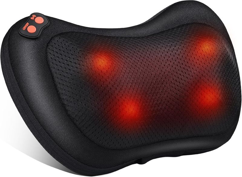 Shiatsu masażer, poduszka do masażu szyi, ramion, pleców, z ogrzewaniem.