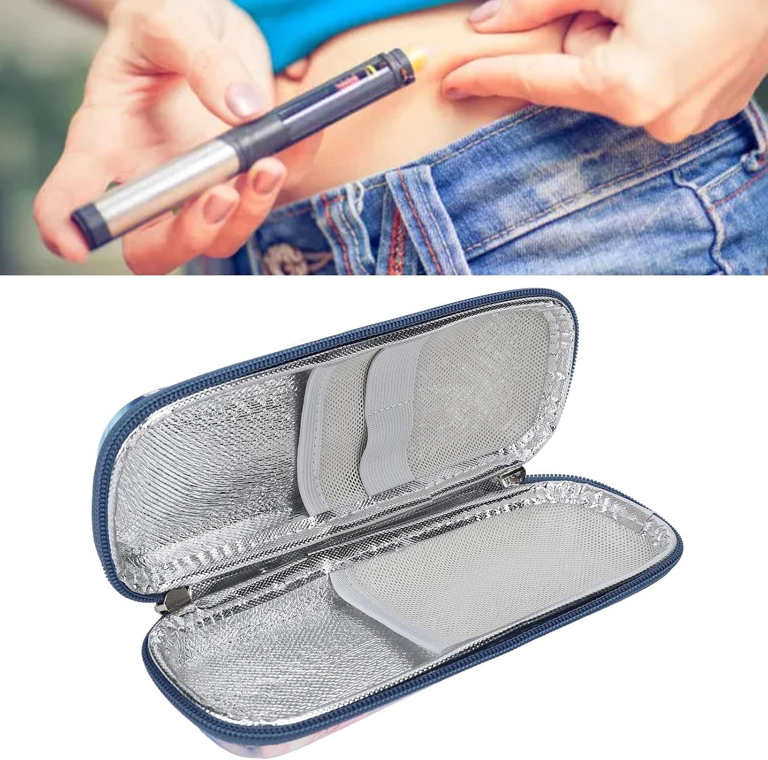 Wodoodporna torba chłodząca na insulinę do codziennego użytku (Różowy)