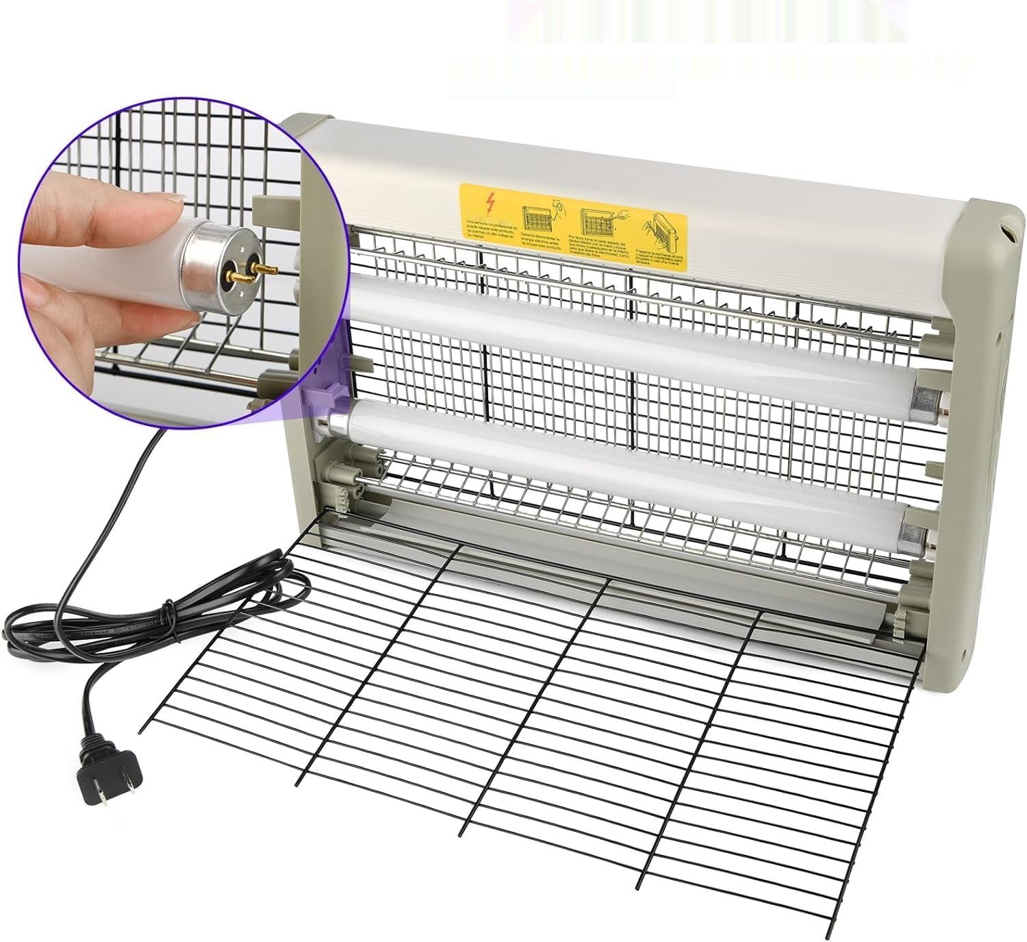 mafiti MS600 Elektryczny Odstraszacz Owadów, 20W UV, z 2 Zapasowymi Lampami