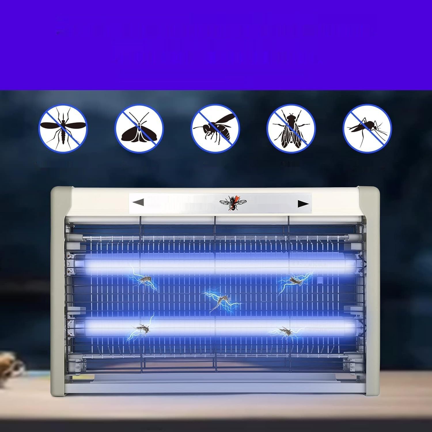 mafiti MS600 Elektryczny Odstraszacz Owadów, 20W UV, z 2 Zapasowymi Lampami