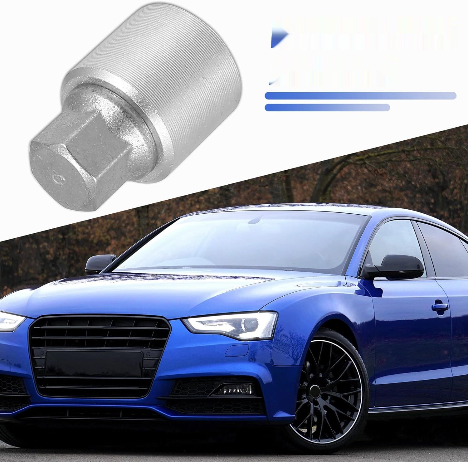 X AUTOHAUX Blokada do kół 31x42 mm, antykradzieżowy do Audi A4L, A5, A6L, Q2L, Q3, Q5, Q7, A8