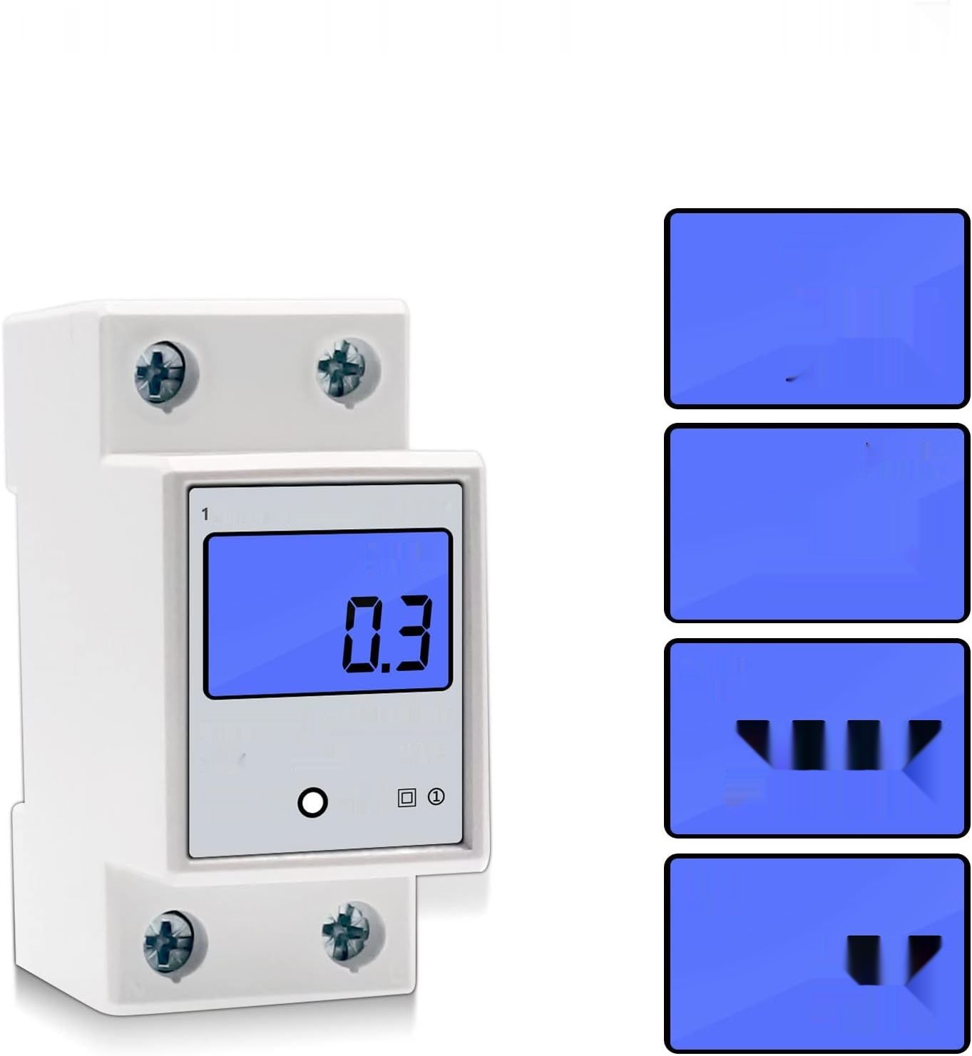 DIFCUL Licznik AC 1-fazowy 230V 5(80)A, montaż na szynę DIN, LCD 2P DIN