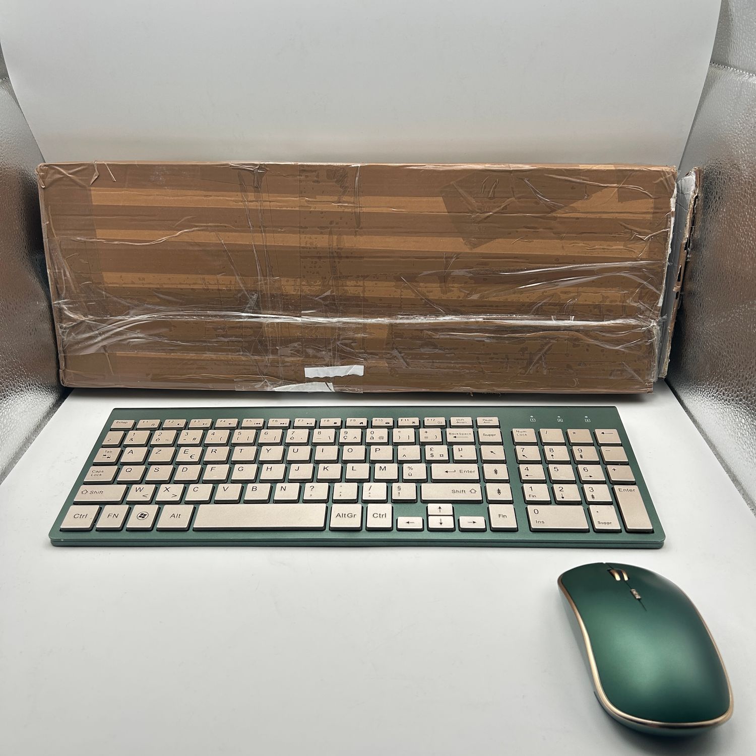 JOYACCESS klawiatura 2,4 GHz, ultracienka, kompaktowa, AZERTY - Szmaragd