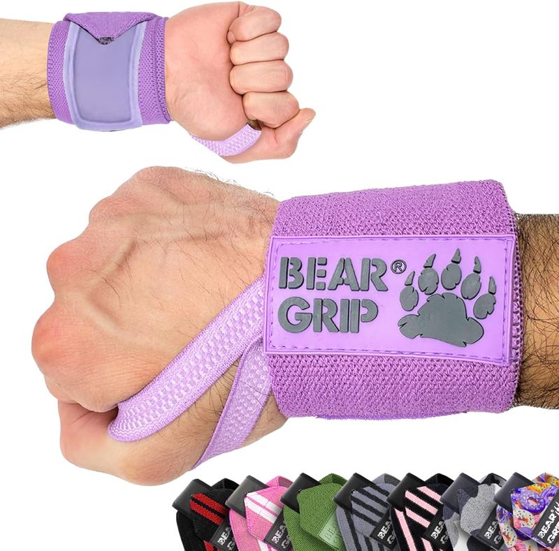 BEAR GRIP - Premiumowe owijki na nadgarstki do podnoszenia ciężarów.