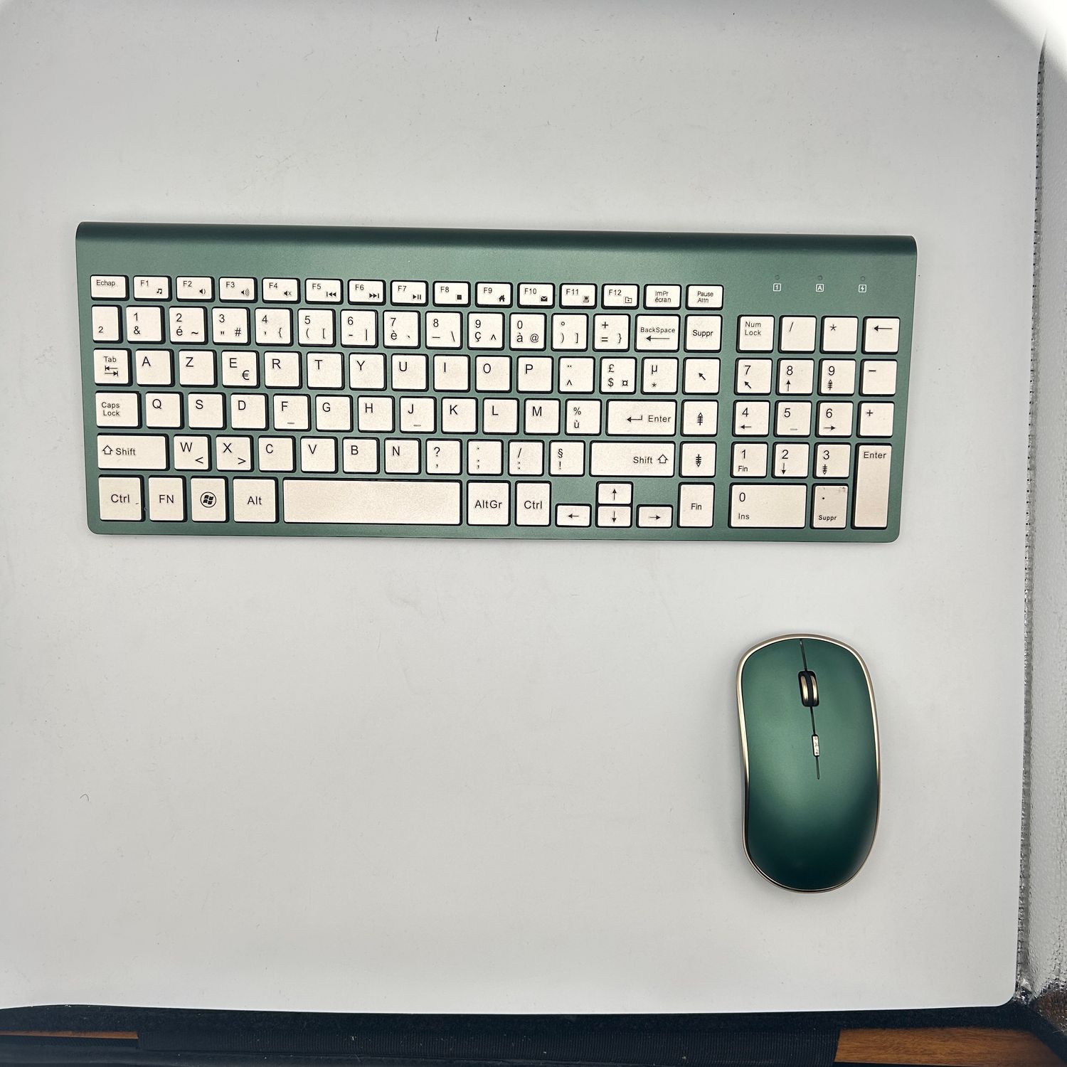 JOYACCESS klawiatura 2,4 GHz, ultracienka, kompaktowa, AZERTY - Szmaragd