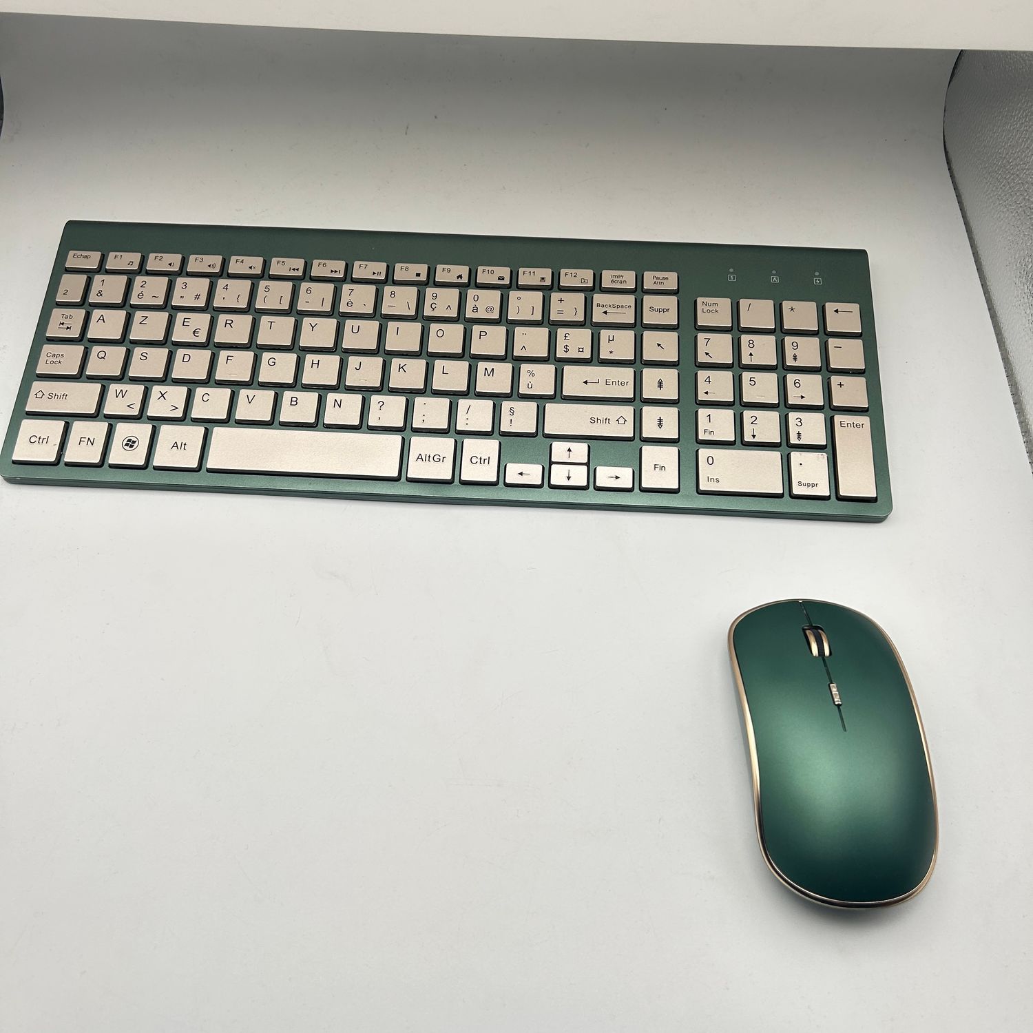 JOYACCESS klawiatura 2,4 GHz, ultracienka, kompaktowa, AZERTY - Szmaragd