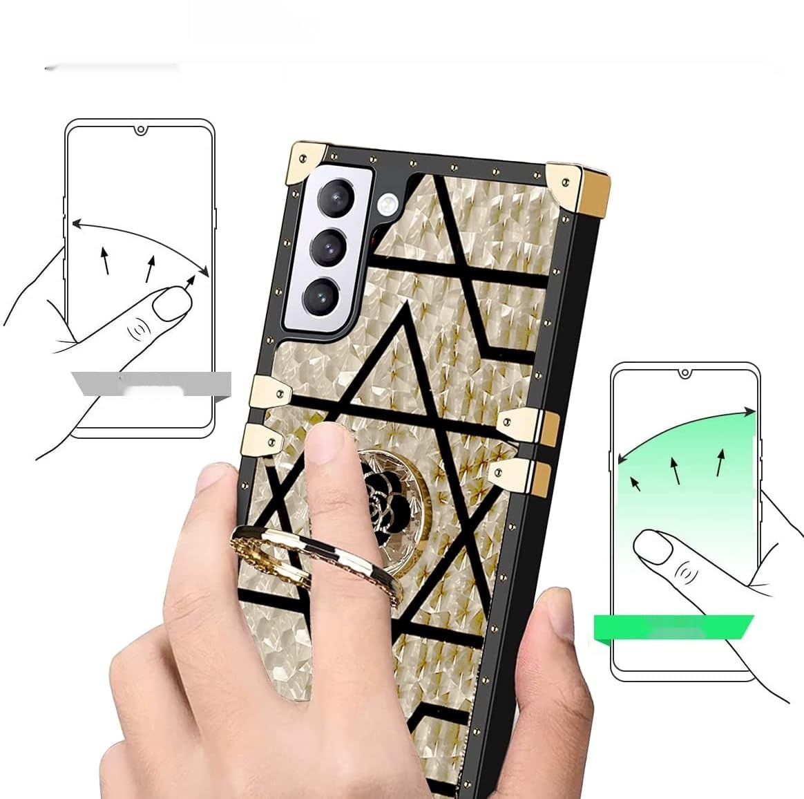 Ysnzaq Luksusowe etui Samsung Galaxy S23+ Plus 6,6&quot;, złote.