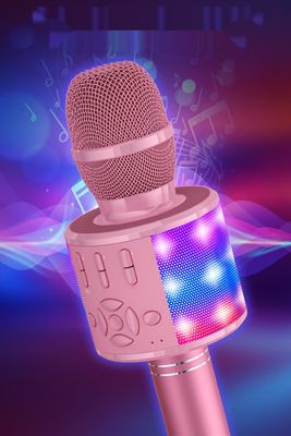 BONAOK Mikrofon Karaoke Bluetooth, 4 w 1 Bezprzewodowe Mikrofony Karaoke