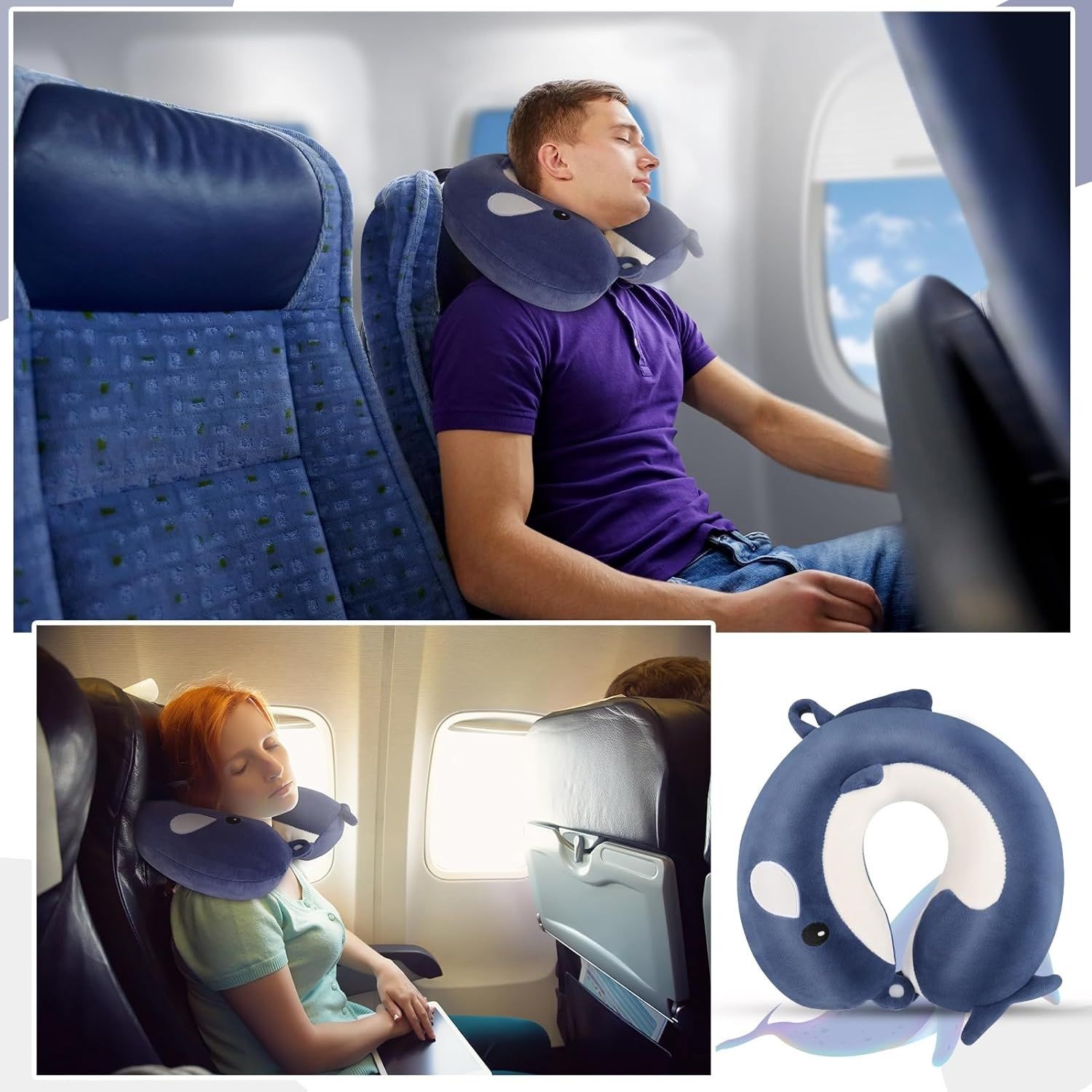 Apricitie Poduszka kark dla dzieci, pianka z pamięcią, motyw zwierzęcia.