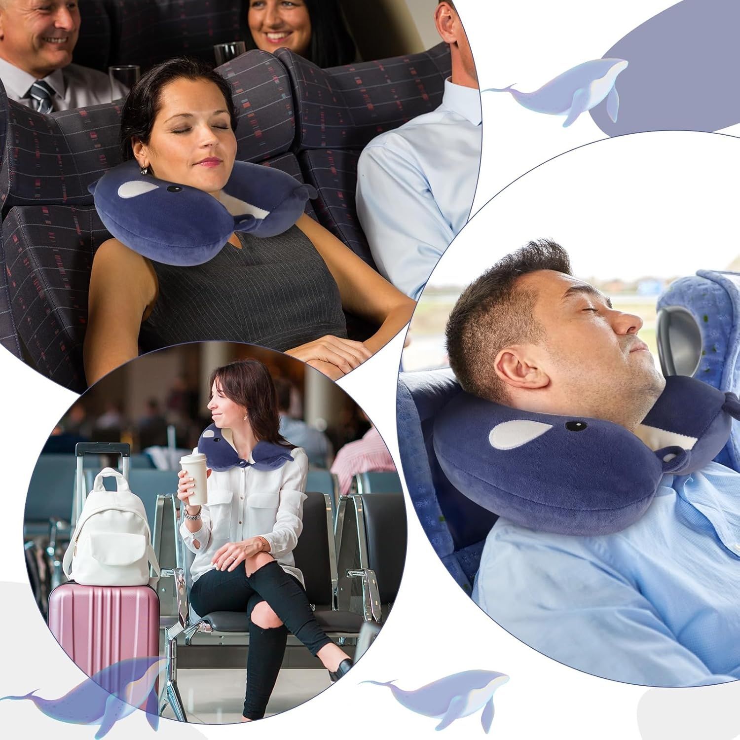 Apricitie Poduszka kark dla dzieci, pianka z pamięcią, motyw zwierzęcia.