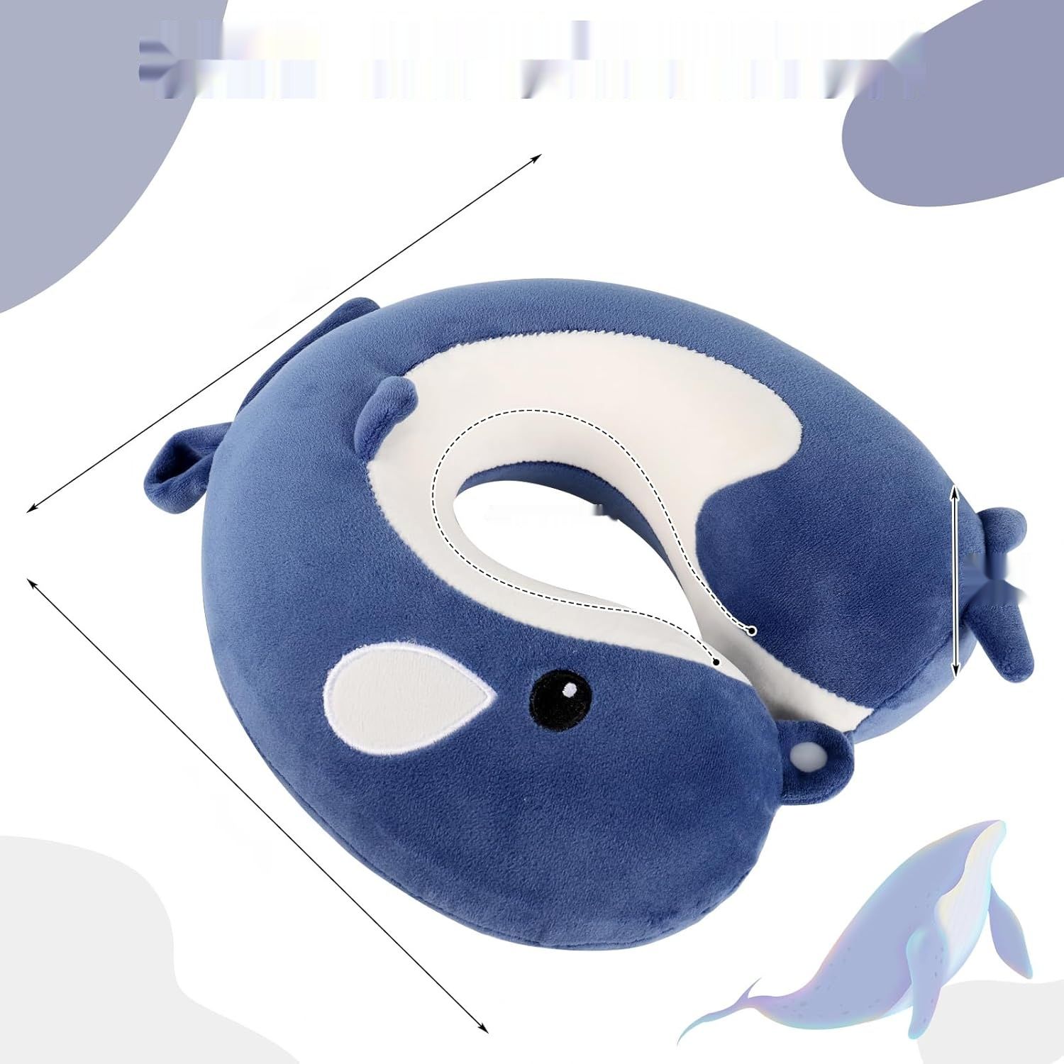 Apricitie Poduszka kark dla dzieci, pianka z pamięcią, motyw zwierzęcia.