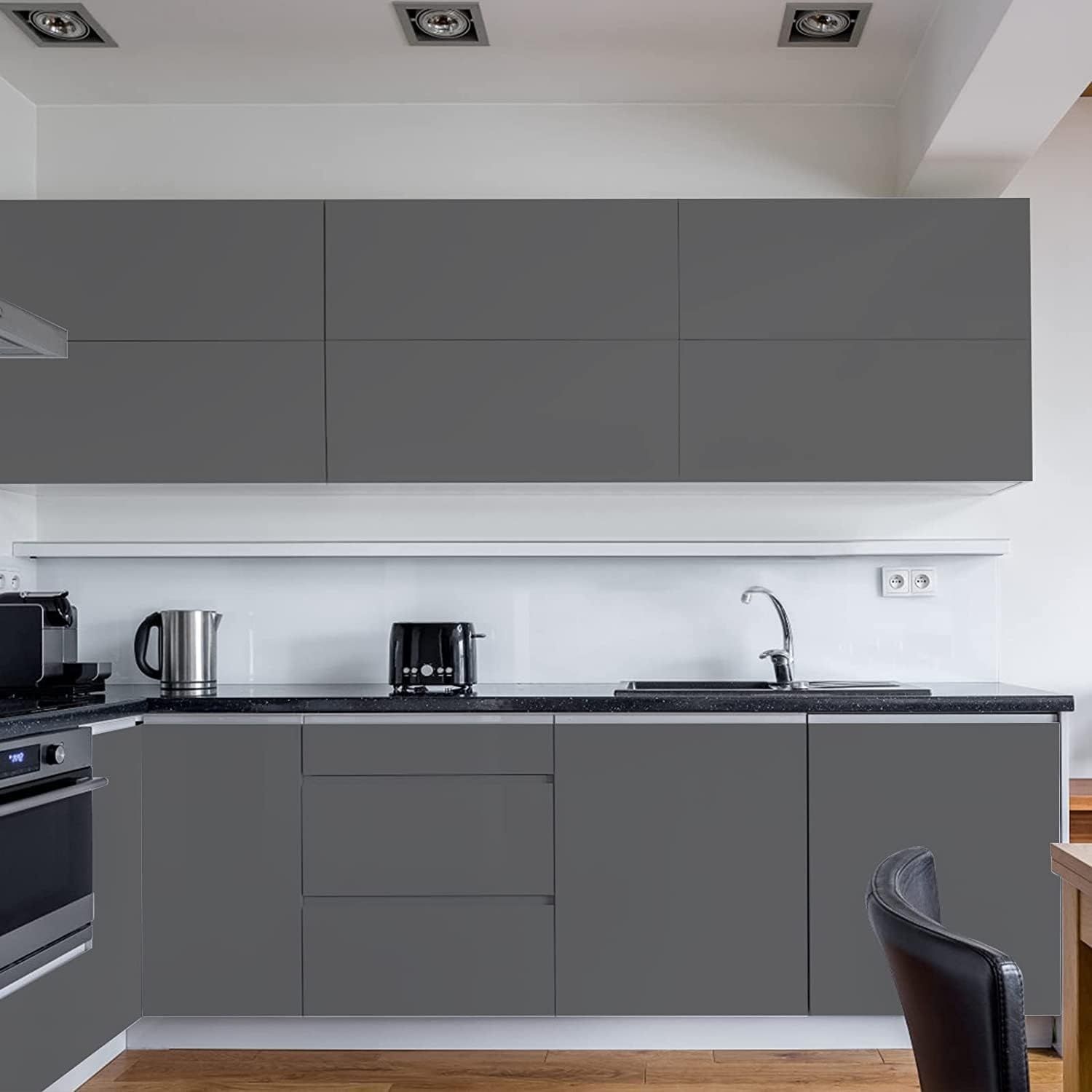 Hode Szara Folia Samoprzylepna do Mebli Matowa 90 x 600 cm