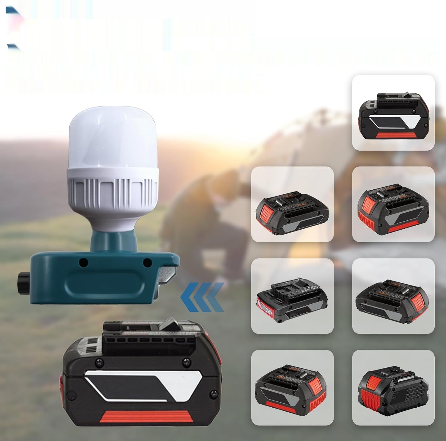 Przenośna lampa JJXNDO 18V 12W 1500lm 6500K (bez akumulatora)