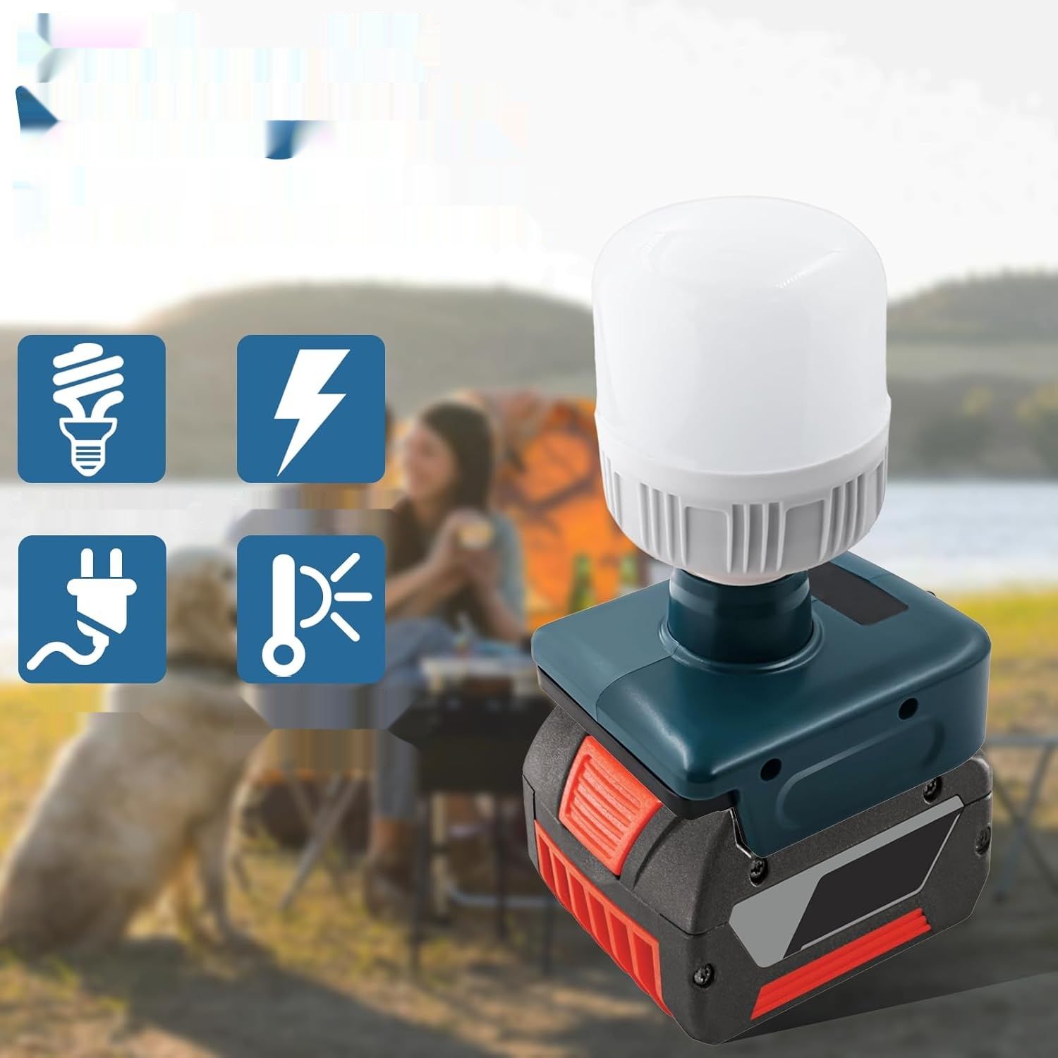 Przenośna lampa JJXNDO 18V 12W 1500lm 6500K (bez akumulatora)