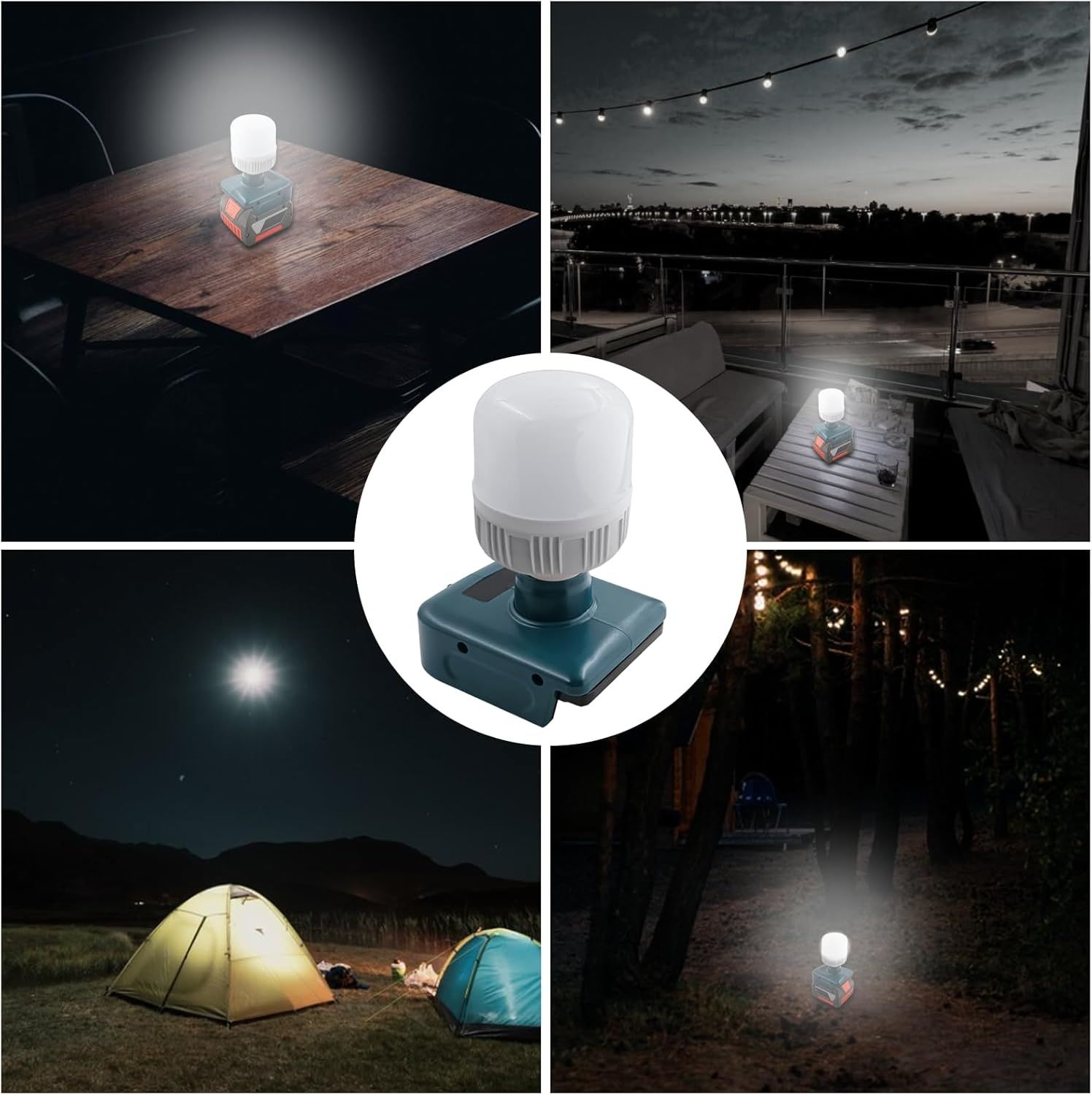 Przenośna lampa JJXNDO 18V 12W 1500lm 6500K (bez akumulatora)