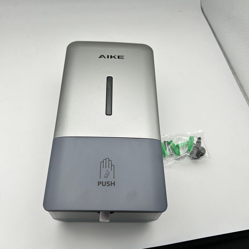 AIKE AK1006 Dozownik Mydła Ścienny, 800 ml, Srebrnoszary