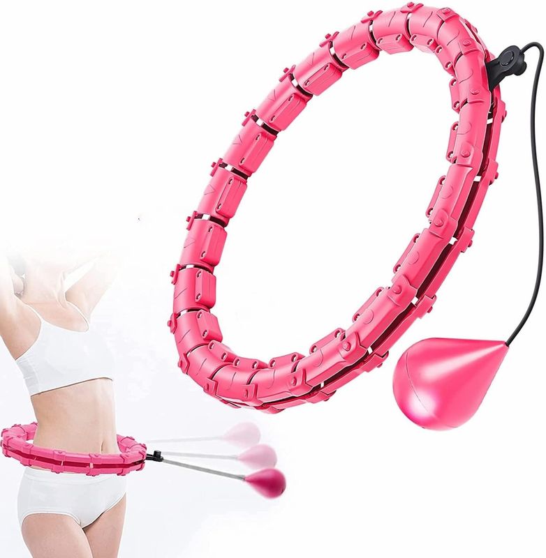 Hula hop z obciążnikami, regulowane, odczepiany węzeł, dla dorosłych