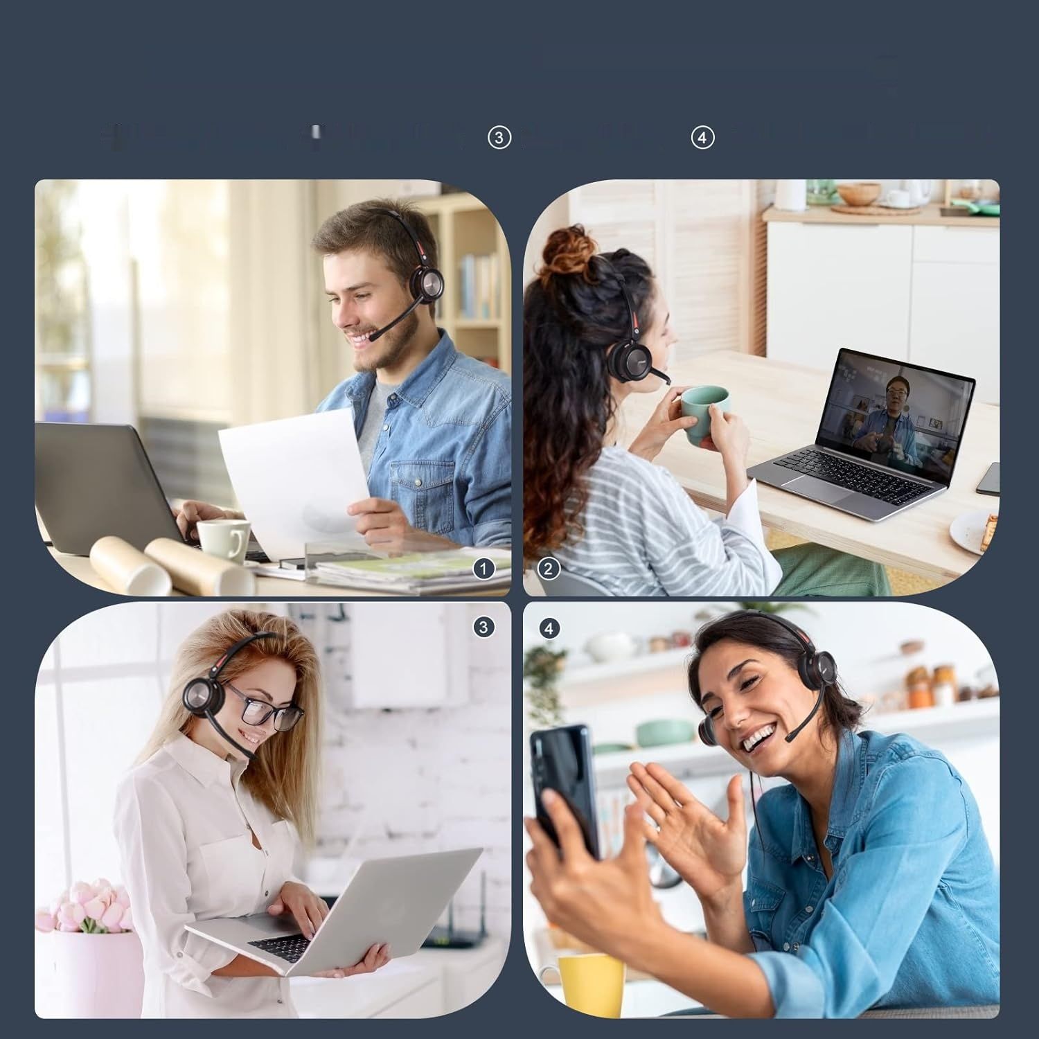 Mairdi Bezprzewodowy Zestaw Słuchawkowy z Mikrofonem, Bluetooth 5.0