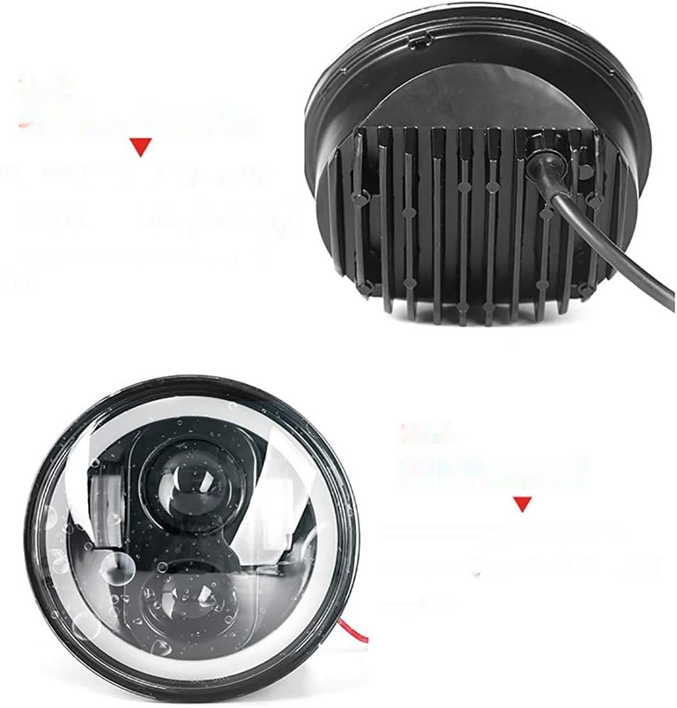 Angel Eye Reflektor do motocykla LED 5,75&#39;&#39;, biały, wodoodporny