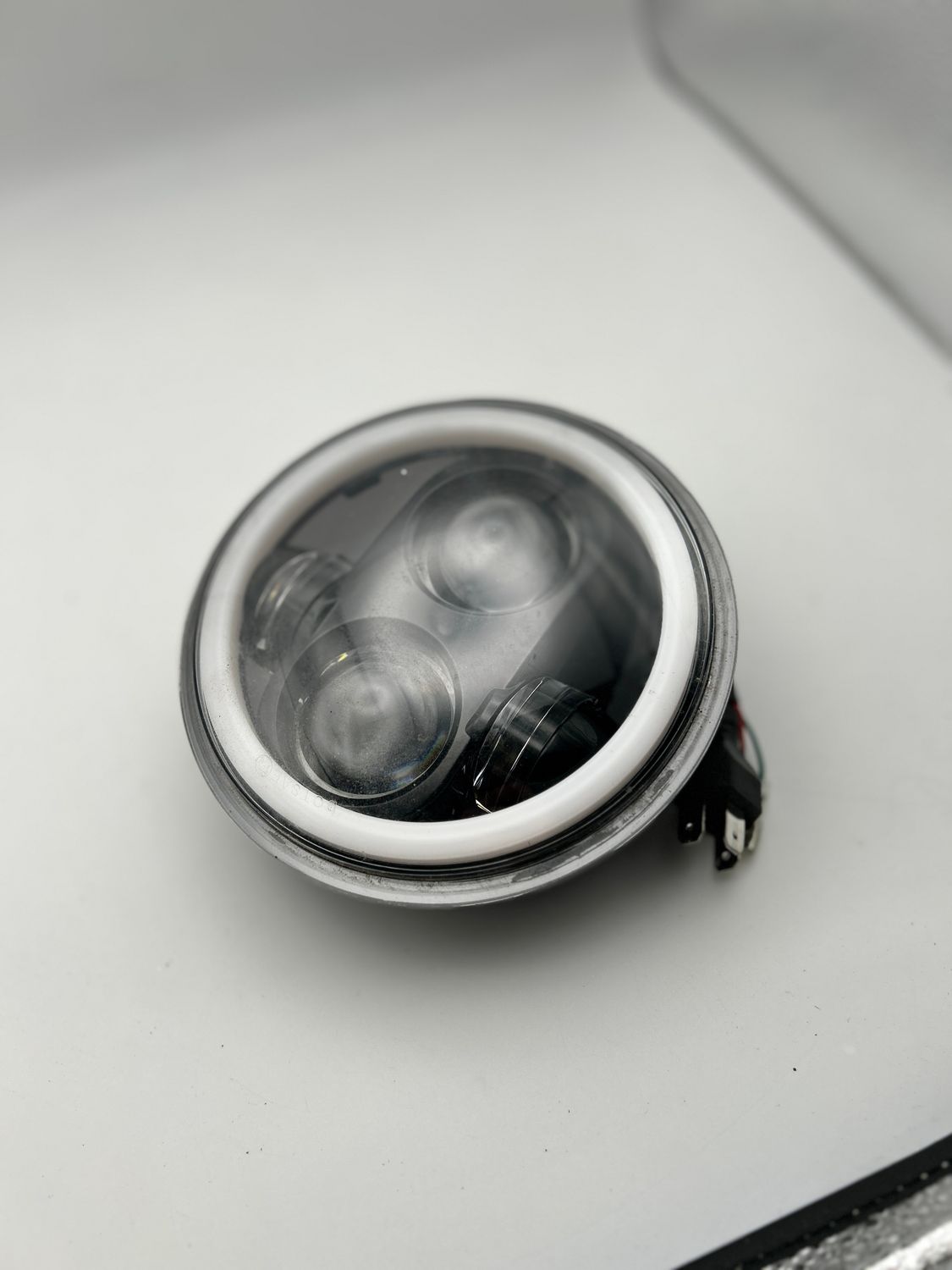 Angel Eye Reflektor do motocykla LED 5,75&#39;&#39;, biały, wodoodporny