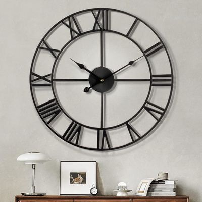 Maxstar Nowoczesne cyfry rzymskie zegar ścienny, bezgłośny,  60 cm