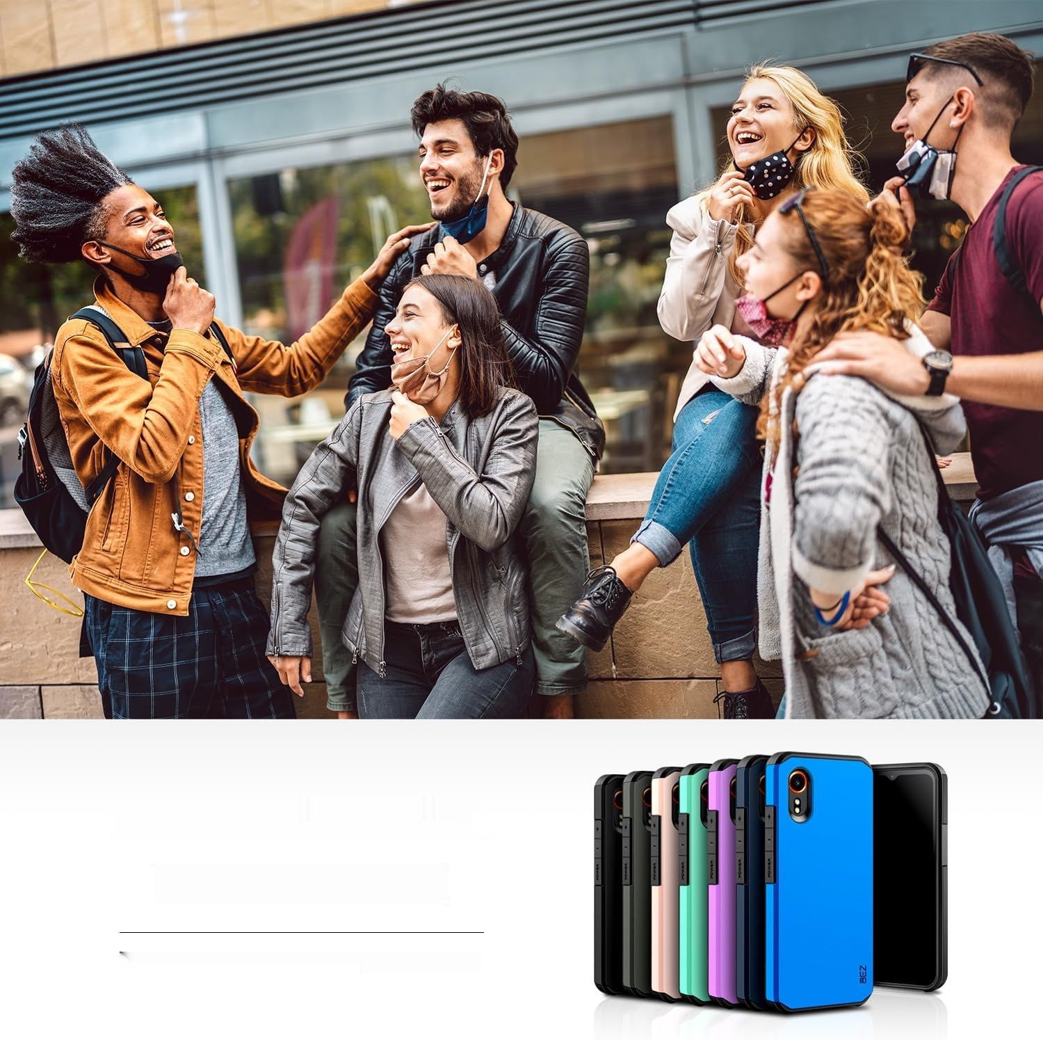 BEZ Etui na Samsung Xcover7, amortyzujące, wytrzymałe, ciemnoniebieskie